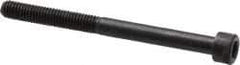 Made in USA - #10-32 UNF Hex Socket Drive, Socket Cap Screw - Alloy Steel, Black Oxide Finish, Partially Threaded, 2-1/4" Length Under Head - Americas Industrial Supply