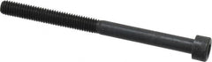 Made in USA - #10-32 UNF Hex Socket Drive, Socket Cap Screw - Alloy Steel, Black Oxide Finish, Partially Threaded, 2-1/2" Length Under Head - Americas Industrial Supply