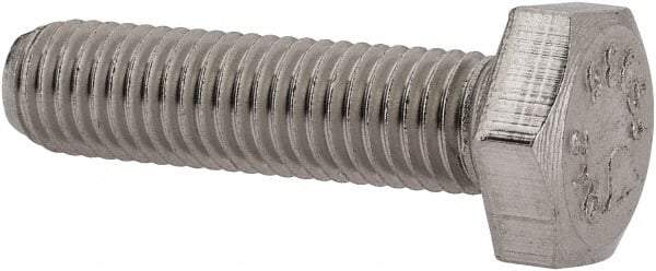 Value Collection - 1/4-28 UNF, 1" Length Under Head Hex Head Cap Screw - Fully Threaded, Grade 316 Stainless Steel, Uncoated, 7/16" Hex - Americas Industrial Supply