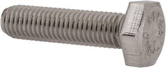 Value Collection - 1/4-28 UNF, 1" Length Under Head Hex Head Cap Screw - Fully Threaded, Grade 316 Stainless Steel, Uncoated, 7/16" Hex - Americas Industrial Supply