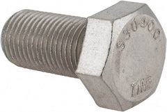 Value Collection - 1/2-20 UNF, 1" Length Under Head Hex Head Cap Screw - Fully Threaded, Grade 316 Stainless Steel, Uncoated, 3/4" Hex - Americas Industrial Supply