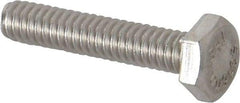 Value Collection - 1/4-20 UNC, 1-1/4" Length Under Head Hex Head Cap Screw - Fully Threaded, Grade 316 Stainless Steel, Uncoated, 7/16" Hex - Americas Industrial Supply