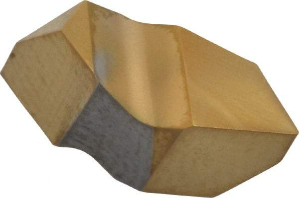Tool-Flo - FLT2 CB Grade GP3, Internal/External 60° V Threading Insert - 8 to 36 TPI Ext Pitch, 7 to 20 TPI Int Pitch, Right Hand Insert, TiN Finish, Carbide - Americas Industrial Supply