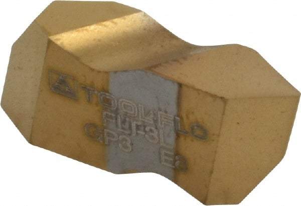 Tool-Flo - FLT3 CB Grade GP3, Internal/External 60° V Threading Insert - 6 to 20 TPI Ext Pitch, 5 to 12 TPI Int Pitch, Left Hand Insert, TiN Finish, Carbide - Americas Industrial Supply