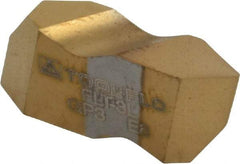Tool-Flo - FLT3 CB Grade GP3, Internal/External 60° V Threading Insert - 6 to 20 TPI Ext Pitch, 5 to 12 TPI Int Pitch, Left Hand Insert, TiN Finish, Carbide - Americas Industrial Supply