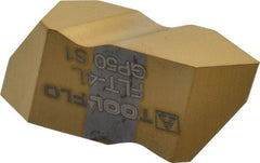 Tool-Flo - FLT4 CB Grade GP50, Internal/External 60° V Threading Insert - 4 to 20 TPI Ext Pitch, 4 to 12 TPI Int Pitch, Left Hand Insert, TiN Finish, Carbide - Americas Industrial Supply