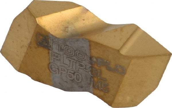 Tool-Flo - FLTP3 Grade GP50, Internal/External 60° V Threading Insert - 6 to 20 TPI Ext Pitch, 5 to 12 TPI Int Pitch, Left Hand Insert, TiN Finish, Carbide - Americas Industrial Supply