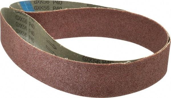Tru-Maxx - 2-1/2" Wide x 60" OAL, 40 Grit, Aluminum Oxide Abrasive Belt - Aluminum Oxide, Coarse, Coated - Americas Industrial Supply