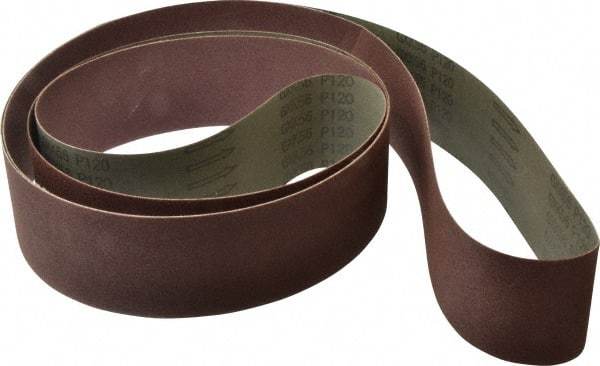 Tru-Maxx - 3" Wide x 132" OAL, 120 Grit, Aluminum Oxide Abrasive Belt - Aluminum Oxide, Fine, Coated - Americas Industrial Supply
