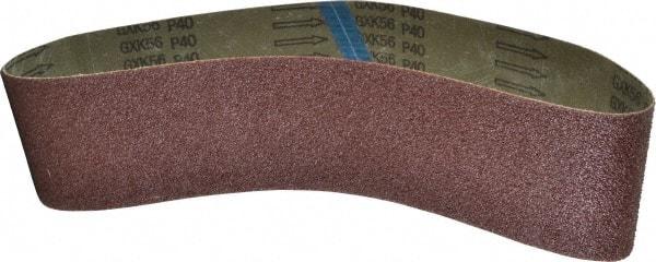 Tru-Maxx - 4" Wide x 36" OAL, 40 Grit, Aluminum Oxide Abrasive Belt - Aluminum Oxide, Coarse, Coated - Americas Industrial Supply