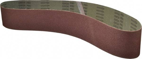 Tru-Maxx - 4" Wide x 54" OAL, 60 Grit, Aluminum Oxide Abrasive Belt - Aluminum Oxide, Medium, Coated - Americas Industrial Supply