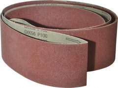Tru-Maxx - 4" Wide x 132" OAL, 100 Grit, Aluminum Oxide Abrasive Belt - Aluminum Oxide, Fine, Coated - Americas Industrial Supply