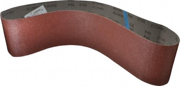 Tru-Maxx - 6" Wide x 60" OAL, 40 Grit, Aluminum Oxide Abrasive Belt - Aluminum Oxide, Coarse, Coated - Americas Industrial Supply
