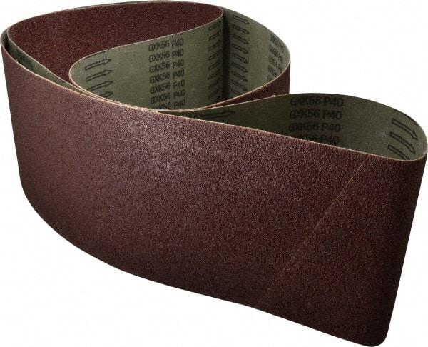 Tru-Maxx - 8" Wide x 107" OAL, 40 Grit, Aluminum Oxide Abrasive Belt - Aluminum Oxide, Coarse, Coated - Americas Industrial Supply