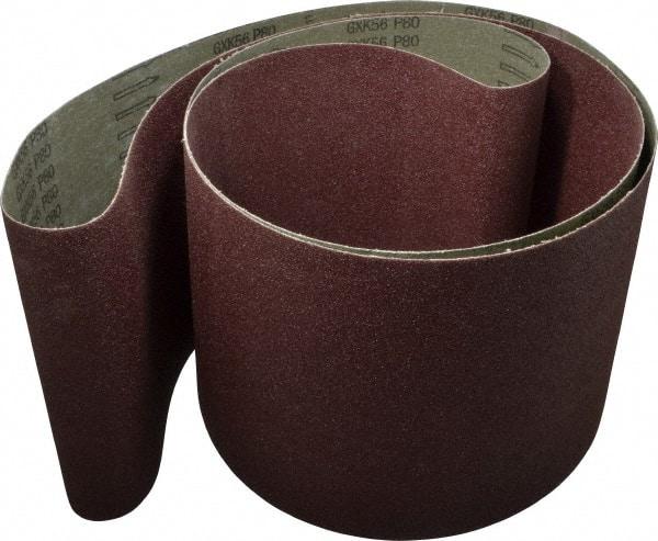 Tru-Maxx - 8" Wide x 107" OAL, 80 Grit, Aluminum Oxide Abrasive Belt - Aluminum Oxide, Medium, Coated - Americas Industrial Supply