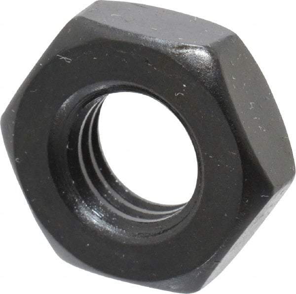 Gibraltar - 1/2-13 UNC Alloy Steel Right Hand Heavy Hex Jam Nut - 7/8" Across Flats, 19/64" High, Black Oxide Finish - Americas Industrial Supply