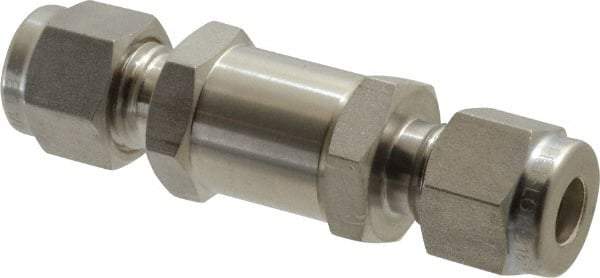 Ham-Let - 1/4" Stainless Steel Check Valve - Inline, Comp x Comp, 3,000 WOG - Americas Industrial Supply