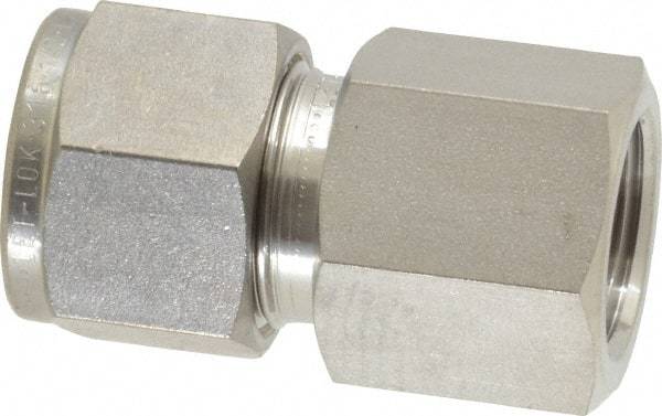 Ham-Let - 1/2" OD, Grade 316Stainless Steel Female Connector - Comp x FNPT Ends - Americas Industrial Supply