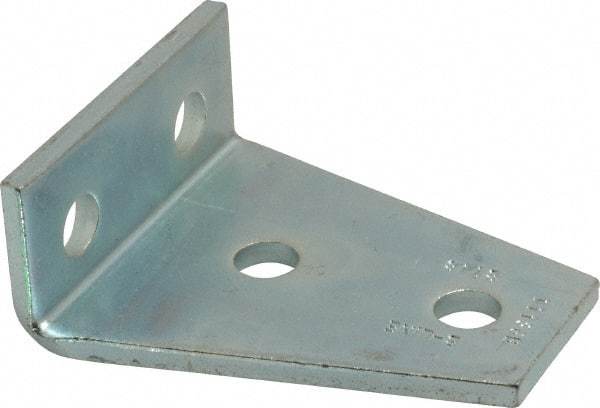 Cooper B-Line - Zinc Plated Carbon Steel 4 Hole Gusseted Strut Shelf Bracket - 1/2" Bolt, 4 Holes, Used with Cooper B Line Channel & Strut (All Sizes Except B62 & B72) - Americas Industrial Supply