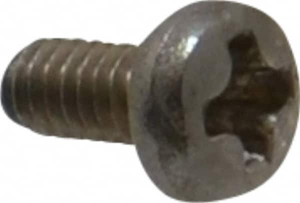 Value Collection - M2x0.40 Metric Coarse, 4mm Length Under Head Phillips Drive Machine Screw - Pan Head, Grade 18-8 & A2 Stainless Steel, Uncoated, Without Washer - Americas Industrial Supply
