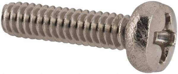 Value Collection - M2x0.40 Metric Coarse, 8mm Length Under Head Phillips Drive Machine Screw - Pan Head, Grade 18-8 & A2 Stainless Steel, Uncoated, Without Washer - Americas Industrial Supply