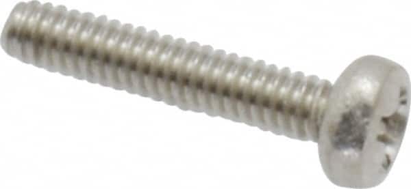 Value Collection - M2x0.40 Metric Coarse, 10mm Length Under Head Phillips Drive Machine Screw - Pan Head, Grade 18-8 & A2 Stainless Steel, Uncoated, Without Washer - Americas Industrial Supply