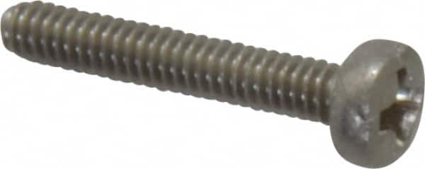 Value Collection - M2x0.40 Metric Coarse, 12mm Length Under Head Phillips Drive Machine Screw - Pan Head, Grade 18-8 & A2 Stainless Steel, Uncoated, Without Washer - Americas Industrial Supply