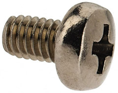 Value Collection - M2.5x0.45 Metric Coarse, 4mm Length Under Head Phillips Drive Machine Screw - Pan Head, Grade 18-8 & A2 Stainless Steel, Uncoated, Without Washer - Americas Industrial Supply