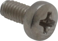 Value Collection - M2.5x0.45 Metric Coarse, 5mm Length Under Head Phillips Drive Machine Screw - Pan Head, Grade 18-8 & A2 Stainless Steel, Uncoated, Without Washer - Americas Industrial Supply