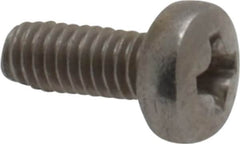 Value Collection - M2.5x0.45 Metric Coarse, 6mm Length Under Head Phillips Drive Machine Screw - Pan Head, Grade 18-8 & A2 Stainless Steel, Uncoated, Without Washer - Americas Industrial Supply