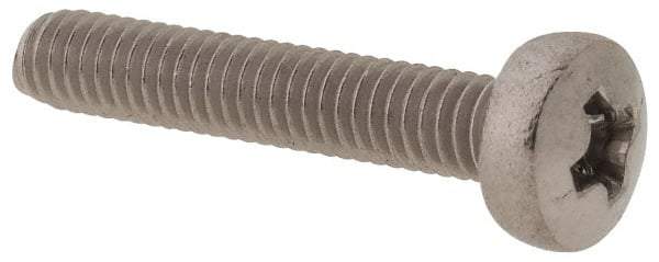 Value Collection - M2.5x0.45 Metric Coarse, 14mm Length Under Head Phillips Drive Machine Screw - Pan Head, Grade 18-8 & A2 Stainless Steel, Uncoated, Without Washer - Americas Industrial Supply