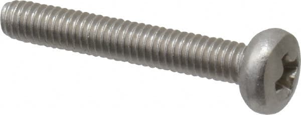 Value Collection - M2.5x0.45 Metric Coarse, 16mm Length Under Head Phillips Drive Machine Screw - Pan Head, Grade 18-8 & A2 Stainless Steel, Uncoated, Without Washer - Americas Industrial Supply