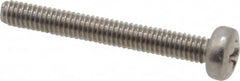 Value Collection - M2.5x0.45 Metric Coarse, 20mm Length Under Head Phillips Drive Machine Screw - Pan Head, Grade 18-8 & A2 Stainless Steel, Uncoated, Without Washer - Americas Industrial Supply