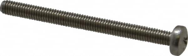 Value Collection - M3x0.50 Metric Coarse, 35mm Length Under Head Phillips Drive Machine Screw - Pan Head, Grade 18-8 & A2 Stainless Steel, Uncoated, Without Washer - Americas Industrial Supply