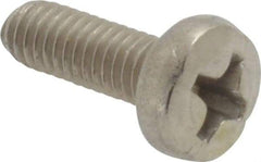 Value Collection - M3.5x0.60 Metric Coarse, 10mm Length Under Head Phillips Drive Machine Screw - Pan Head, Grade 18-8 & A2 Stainless Steel, Uncoated, Without Washer - Americas Industrial Supply