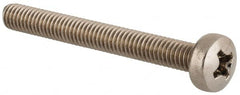 Value Collection - M4x0.70 Metric Coarse, 35mm Length Under Head Phillips Drive Machine Screw - Pan Head, Grade 18-8 & A2 Stainless Steel, Uncoated, Without Washer - Americas Industrial Supply