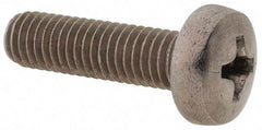 Value Collection - M5x0.80 Metric Coarse, 18mm Length Under Head Phillips Drive Machine Screw - Pan Head, Grade 18-8 & A2 Stainless Steel, Uncoated, Without Washer - Americas Industrial Supply