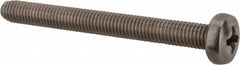 Value Collection - M5x0.80 Metric Coarse, 50mm Length Under Head Phillips Drive Machine Screw - Pan Head, Grade 18-8 & A2 Stainless Steel, Uncoated, Without Washer - Americas Industrial Supply