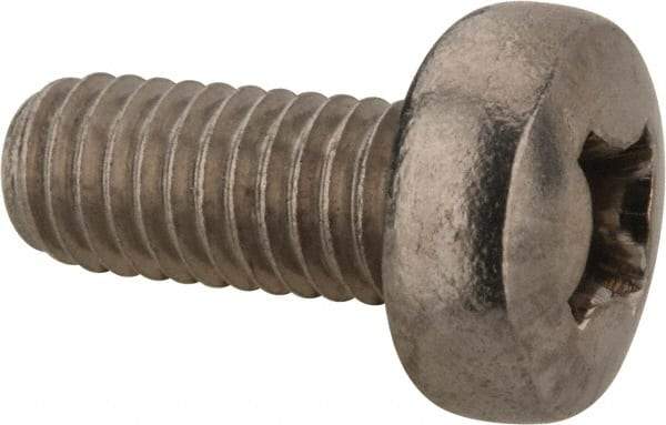 Value Collection - M6x1.00 Metric Coarse, 14mm Length Under Head Phillips Drive Machine Screw - Pan Head, Grade 18-8 & A2 Stainless Steel, Uncoated, Without Washer - Americas Industrial Supply