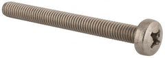 Value Collection - M6x1.00 Metric Coarse, 60mm Length Under Head Phillips Drive Machine Screw - Pan Head, Grade 18-8 & A2 Stainless Steel, Uncoated, Without Washer - Americas Industrial Supply