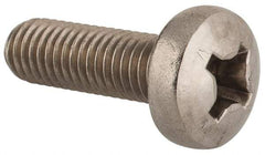Value Collection - M8x1.25 Metric Coarse, 25mm Length Under Head Phillips Drive Machine Screw - Pan Head, Grade 18-8 & A2 Stainless Steel, Uncoated, Without Washer - Americas Industrial Supply