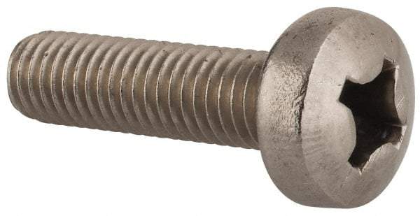 Value Collection - M8x1.25 Metric Coarse, 30mm Length Under Head Phillips Drive Machine Screw - Pan Head, Grade 18-8 & A2 Stainless Steel, Uncoated, Without Washer - Americas Industrial Supply