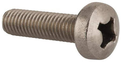 Value Collection - M8x1.25 Metric Coarse, 30mm Length Under Head Phillips Drive Machine Screw - Pan Head, Grade 18-8 & A2 Stainless Steel, Uncoated, Without Washer - Americas Industrial Supply