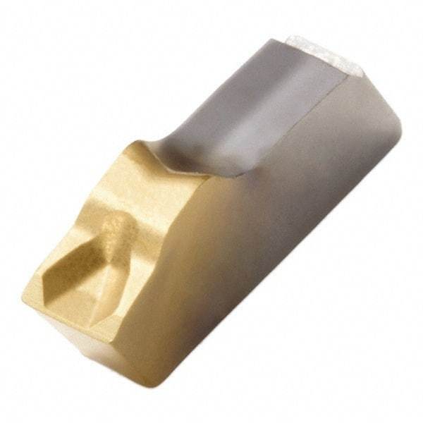Seco - 150.103 16 CP600 Grade, 0.122" Cutting Width, Carbide Cutoff Insert - 0° Neutral Lead Angle, 0.008" Cnr Rad, TiAlN/TiN Coated, Single End - Americas Industrial Supply