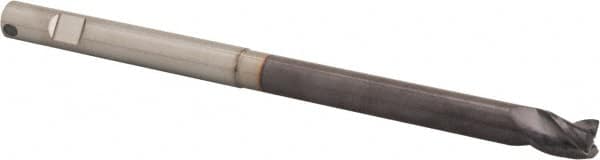 Niagara Cutter - 3/8", 3 Flute, Single End, Solid Carbide, 0.02" Corner Radius End Mill - 6" OAL, 35° Helix, Right Hand Flute, 1/2" LOC, Right Hand Cut, 3-3/8" Extended Reach - Americas Industrial Supply