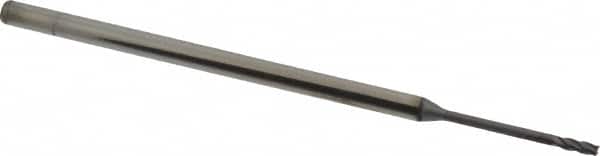 Niagara Cutter - 1/16", 4 Flute, Single End, Solid Carbide, 0.01" Corner Radius End Mill - 3" OAL, 30° Helix, Right Hand Flute, 3/16" LOC, Right Hand Cut, 3/4" Extended Reach - Americas Industrial Supply