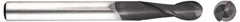Niagara Cutter - 3/16" Diam, 1-1/8" LOC, 4 Flute Solid Carbide Ball End Mill - Diamond Finish, Single End, 3" OAL, 3/16" Shank Diam, Spiral Flute - Americas Industrial Supply