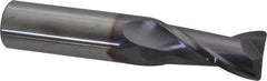 Niagara Cutter - 3/4", 2 Flute, Single End, Solid Carbide, 0.06" Corner Radius End Mill - 4" OAL, 30° Helix, 1-1/2" LOC - Americas Industrial Supply