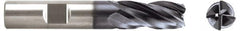 Niagara Cutter - 5/8", 4 Flute, Single End, Solid Carbide, 0.03" Corner Radius End Mill - 3" OAL, Right Hand Flute, 5/8" LOC, Right Hand Cut - Americas Industrial Supply
