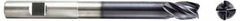 Niagara Cutter - 3/4", 4 Flute, Single End, Solid Carbide, 0.03" Corner Radius End Mill - 4" OAL, Right Hand Flute, 1" LOC, Right Hand Cut, 2" Extended Reach - Americas Industrial Supply